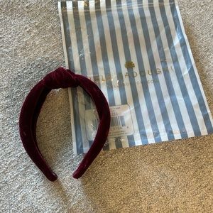 Maroon Velvet Lele Sadoughi Headband